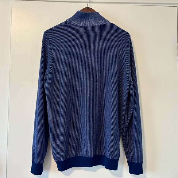 Nordstrom Men’s Shop Quarter Zip Wool Blend Pullover Sweater - Picture 5 of 7